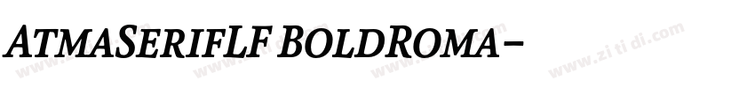 AtmaSerifLF BoldRoma字体转换